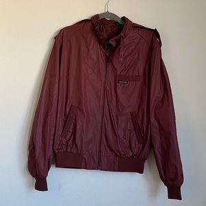 Vintage Members Only Bomber Jacker Burgundy